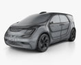 Chrysler Portal HQインテリアと 2020 3Dモデル wire render