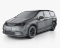 Chrysler Voyager 2022 3D模型 wire render