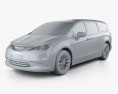 Chrysler Voyager 2022 3D-Modell clay render