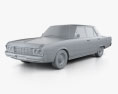Chrysler Valiant VIP sedan 1969 3d model clay render