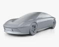 Chrysler Halcyon 2024 3D модель clay render