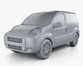 Citroen Nemo Kastenwagen 2014 3D-Modell clay render