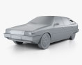 Citroen BX 1994 3d model clay render