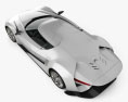 Citroen GT 2008 3D模型 顶视图