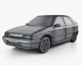 Citroen ZX 5 puertas hatchback 1998 Modelo 3D wire render