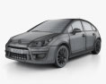 Citroen C4 掀背车 2010 3D模型 wire render