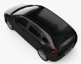 Citroen C4 掀背车 2010 3D模型 顶视图