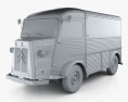 Citroen H Van 1964 Modelo 3D clay render