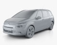 Citroen C4 Grand Picasso 2016 3D-Modell clay render