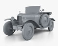 Citroen 5CV (C2) Torpedo 1924 Modello 3D clay render
