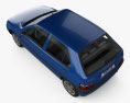 Citroen Saxo 2003 3D модель top view