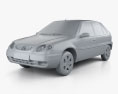 Citroen Saxo 2003 3D модель clay render