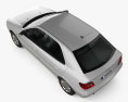 Citroen Xsara 5门 掀背车 2006 3D模型 顶视图