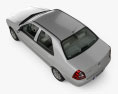 Citroen C-Elysee с детальным интерьером 2012 3D модель top view
