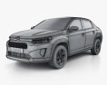 Citroen C3 L 轿车 2022 3D模型 wire render