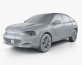Citroen e-C4 2022 3D模型 clay render