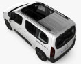 Citroen Berlingo с детальным интерьером 2021 3D модель top view
