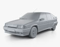 Citroen BX GTi 16V 1994 3d model clay render
