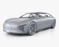 Citroen CXperience mit Innenraum 2019 3D-Modell clay render