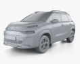 Citroen C3 Aircross 2024 3D-Modell clay render