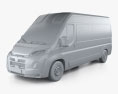 Citroen e-Jumper Passenger Van L3H2 2024 3D模型 clay render