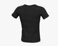 T-shirt noir Modèle 3d