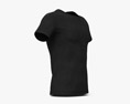T-shirt noir Modèle 3d