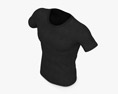 Camiseta preta Modelo 3d