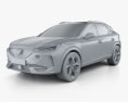 Cupra Formentor 2022 3d model clay render