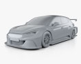 Cupra Leon e-Racer 2022 3D模型 clay render