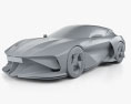 Cupra DarkRebel 2024 3D модель clay render