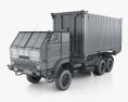 DAC 33-320 DFA Container Truck 1999 3D модель wire render