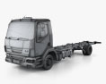 DAF LF シャシートラック 2014 3Dモデル wire render