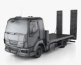 DAF LF Car Transporter 2014 3D модель wire render
