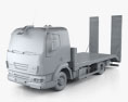DAF LF Car Transporter 2014 3D-Modell clay render