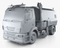 DAF LF Camion di pulizia della strada 2014 Modello 3D clay render