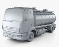 DAF LF Tanker Truck 2014 3d model clay render