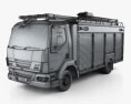 DAF LF Camión de Bomberos 2014 Modelo 3D wire render