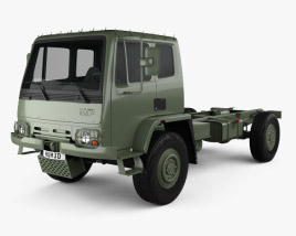 DAF Leyland T244 섀시 트럭 2024 3D 모델 