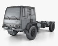 DAF Leyland T244 Fahrgestell LKW 1989 3D-Modell wire render