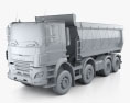 DAF CF Tipper Truck 2016 3d model clay render
