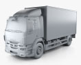 DAF LF Box Truck 2016 Modello 3D clay render