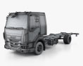 DAF LF Вантажівка шасі 2016 3D модель wire render