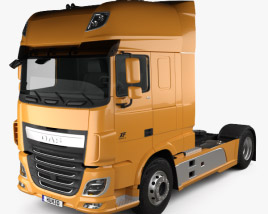 3D model of DAF XF Tractor Truck 2016