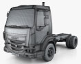 DAF LF 250 Fahrgestell LKW 2016 3D-Modell wire render