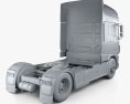 DAF XF 510 Camión Tractor 2 ejes con interior 2016 Modelo 3D