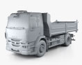 DAF LF Tipper Truck 2016 Modelo 3D clay render