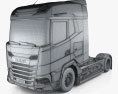 DAF XG FT 트랙터 트럭 2축 2024 3D 모델  wire render