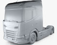 DAF XG FT Tractor Truck 2-axle 2024 3d model clay render