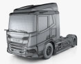 DAF XD FT Tractor Truck 2-axle 2021 3d model wire render